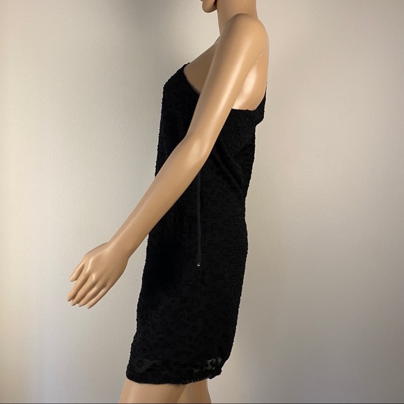 NEW C/MEO COLLECTIVE BLACK ONE-SHOULDER MINI DRESS - Picture 5 of 8